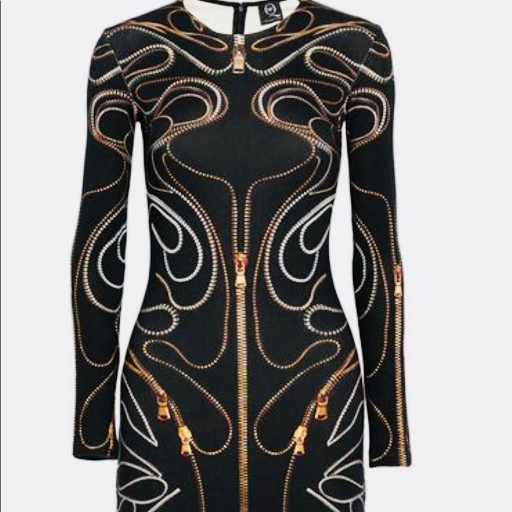 ALEXANDER MCQUEEN - ZIPPER PRINT DRESS XS